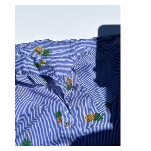 Violet Sky But Long Sleeve Shirt With Cute Pineapples! - Picture 3 of 3